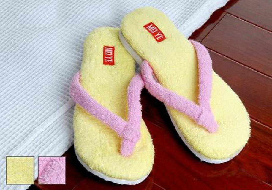 Farbenfroher Flip-Flop-Slipper mit extra starker Laufsohle